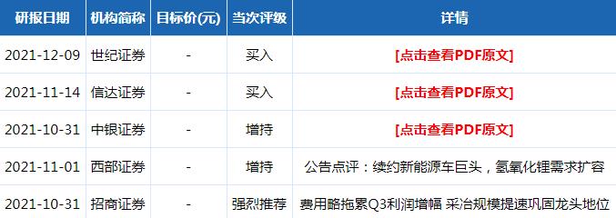 赣锋锂业公司评级分析